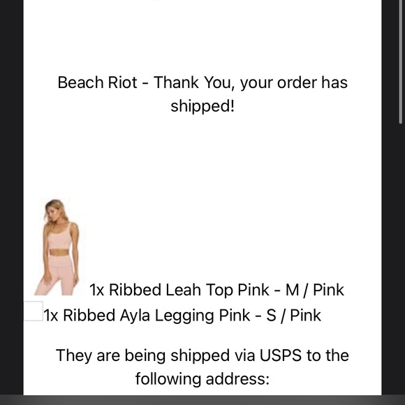 Beach Riot Ribbed Leah top, Ayla Legging Pink - Picture 6 of 9